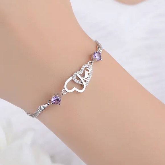 ๐ Sterling Silver 925 CZ Bracelet I Love You - Picture 3 of 4